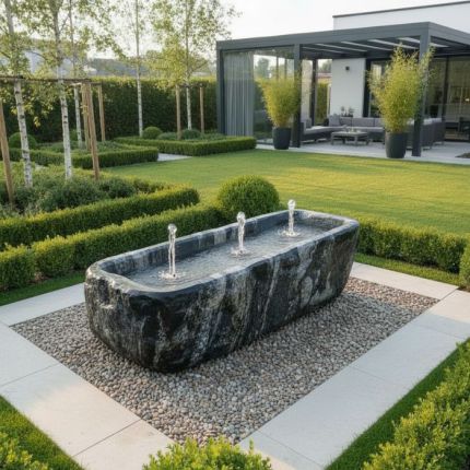 Wassertisch Wachauer Marmor Quellstein Findling 