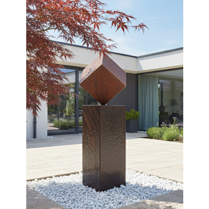 Cortenstahl Gartenbrunnen Norwich 25