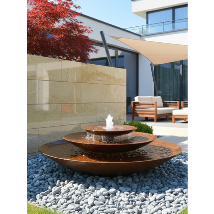 Gartenbrunnen Wasserschale AQUA BOWL M2 Cortenstahl ø1.400 mm 