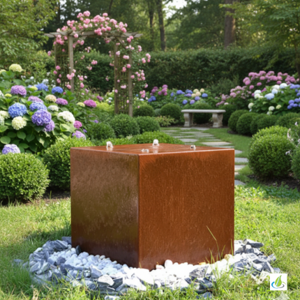 Cortenstahl Gartenbrunnen Modell Manchester 30