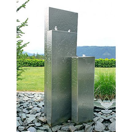 Edelstahlbrunnen Wasserwand Bochum Vario Set 3 - 150M2