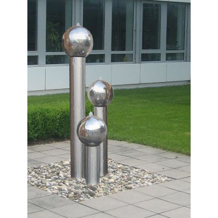 Edelstahl Gartenbrunnen Stuttgart 3er SET 150S15