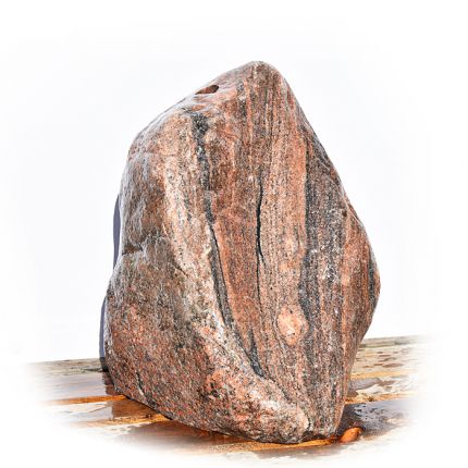 Granit Quellstein inkl. Bohrung - Höhe 70cm Original Bild