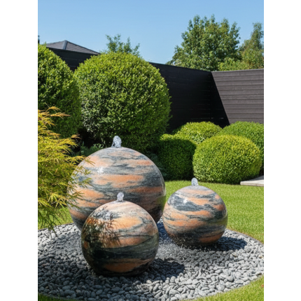 Gartenbrunnen Marmor Sunshine Trio 30 LED