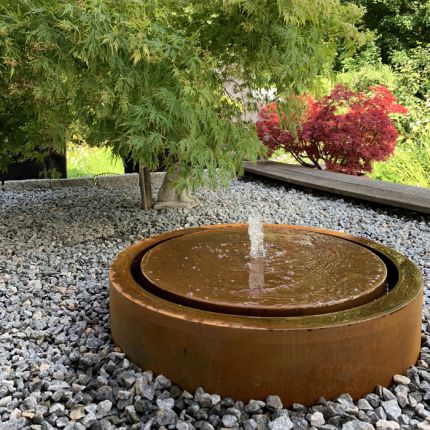 Gartenbrunnen Cortenstahl Modell Boundary Gardens 60