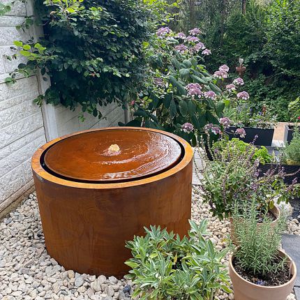 Gartenbrunnen Cortenstahl Modell Boundary Gardens 60H60