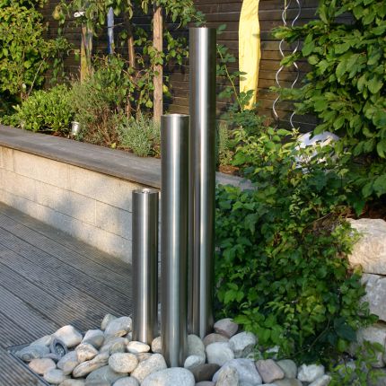 Edelstahl Gartenbrunnen München 3er SET 80S10