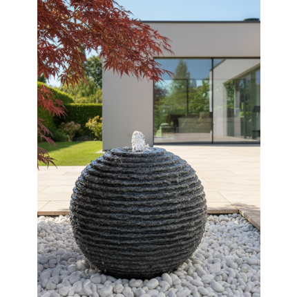 Gartenbrunnen Kugelbrunnen Black Rock
