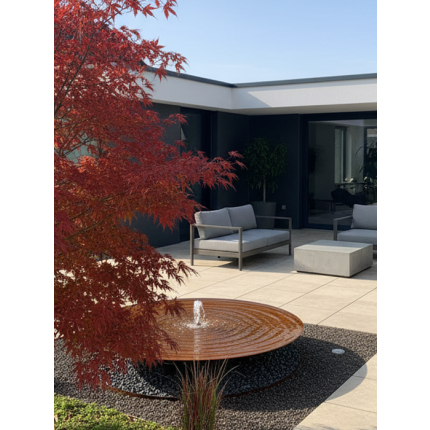 Cortenstahlbrunnen Wasserschale Aqua Bowl 120 M2