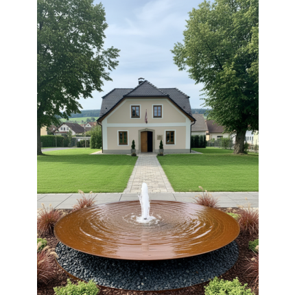 Gartenbrunnen Wasserschale AQUA BOWL M2 Cortenstahl ø1.400 mm 