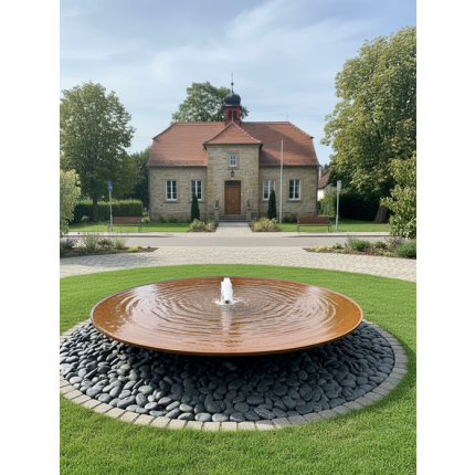 Gartenbrunnen Wasserschale AQUA BOWL M1 Cortenstahl ø1.400 mm 