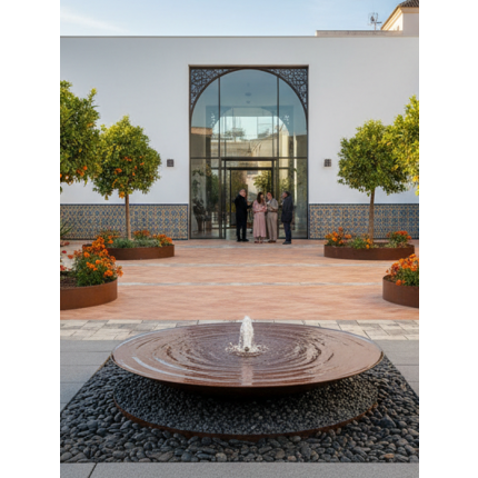 Cortenstahlbrunnen Wasserschale Aqua Bowl 120 M1