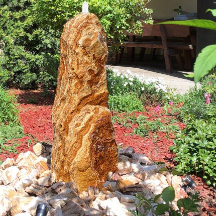Solarbrunnen Onyx Marmor Natur 70