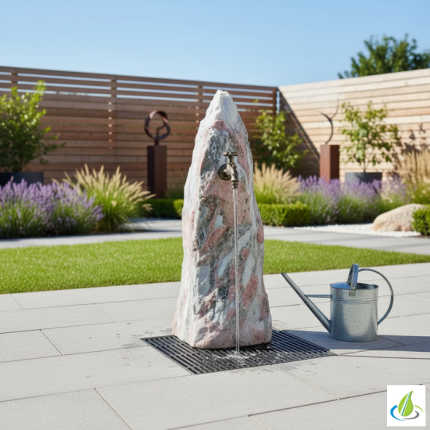 Wasserentnahmestelle Naturstein Norwege