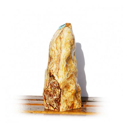Onyx Marmor Poliert Quellstein Nr 391/H60cm