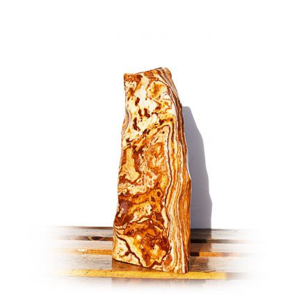 Onyx Marmor Poliert Quellstein Nr 395/H53cm