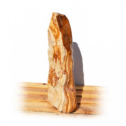 Onyx Marmor Poliert Quellstein Nr 462/H63cm