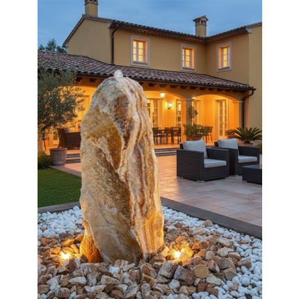 Quellsteinbrunnen Naturstein im Landhausgarten