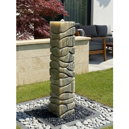 Quellsteinbrunnen Set Nacre Marmor 150