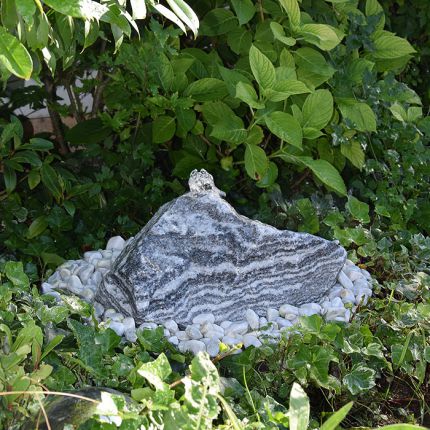 Quellstein Brunnen Set Wachauer Marmor 40 Findling