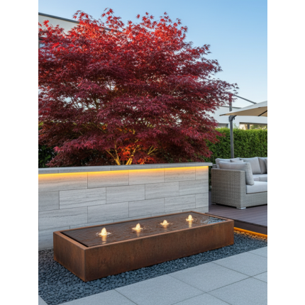 Terrassenbrunnen Cortenstahl York Flat 120