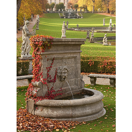 Gartenbrunnen Wandbrunnen Naturstein Marquis