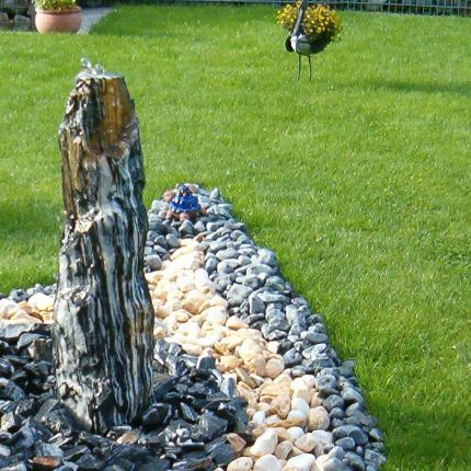 Quellsteinbrunnen Set Black Angel Marmor 100