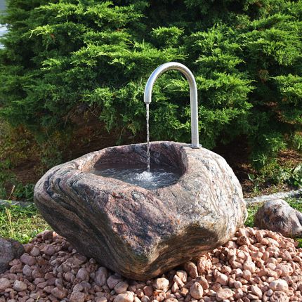 Findlingsbrunnen Eisgletscher Granit