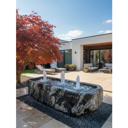 Wassertisch Matterhorn Granit Quellstein Findling