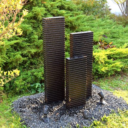 Gartenbrunnen Wasserwand Granit Block Triox