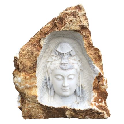 Große Buddha Marmor Gartenfigur